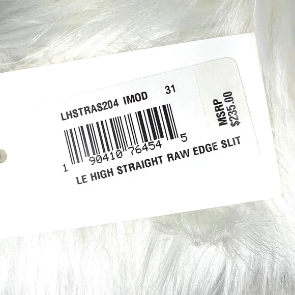 🚫SOLD! NWT🤩 |•FRAME DENIM•| Le High Straight High-Rise Raw Edge Slit Jeans - Picture 9 of 16